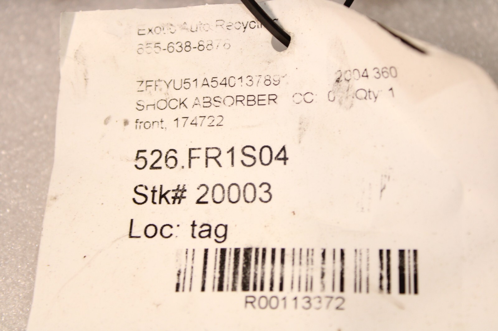 Ferrari 360, Spider, Front Shock Absorber, Used, P/N 174722