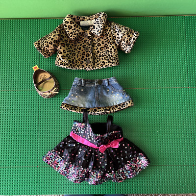 BUILD A BEAR WORKSHOP BRAND CLOTHES LOT FOR BEAR LEOPARD PATTERN