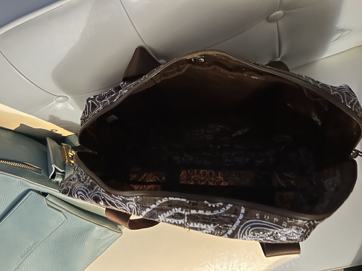 Supreme Bandana Tarp Large Duffel Bag Brown Paisley Preme Supreme Bandana Tarp Large Duffel Bag Brown Paisley Preme