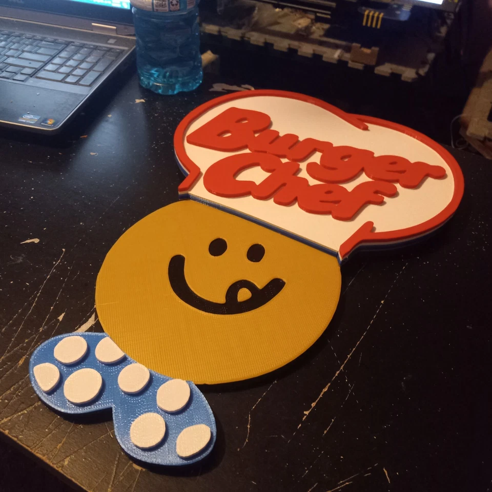 Burger Chef Logo 3D Sign  18 INCH - Image 2 of 4