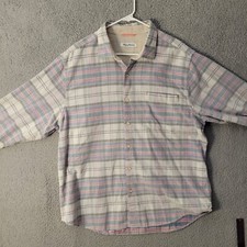 Tommy Bahama Flannel Button Down Shirt Mens Medium XL Soft Plaid