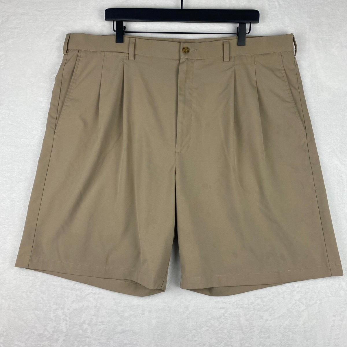 PGA Tour Golf Shorts Mens Size 42 Khaki Pockets Bermuda