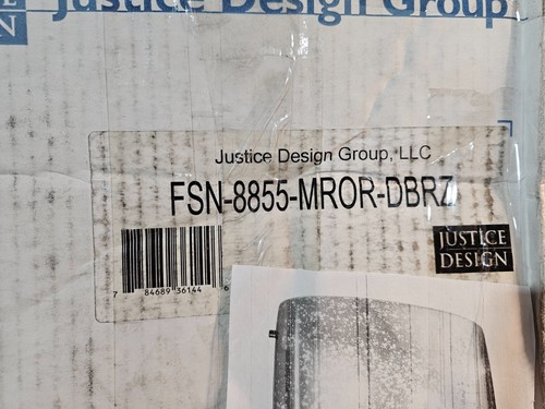 Justice Design Fusion 12" Dark Bronze Wall Sconce Light FSN-8855-MROR-DBRZ - 第 8/13 張圖片