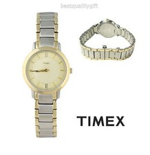 NEW TIMEX ACCENT 2 TWO TONE GOLD & SILVER STAINLESS STEEL WATCH-T2M544