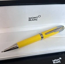 Montblanc Characters Ferrari Series Yellow Ballpoint Pen New With Refill Pen Box