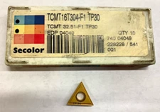 (QTY. 1) SECO TCMT 32.51-F1 GRADE: TP30 CARBIDE INSERT