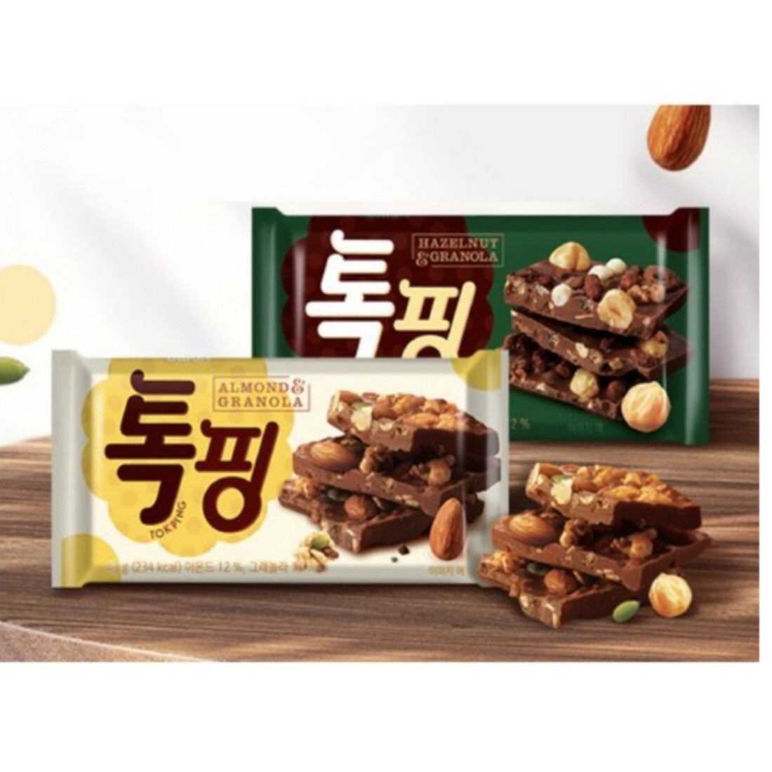 6+6 Orion Tokping Hazelnut Granola & Almond greola Chocolate Snack