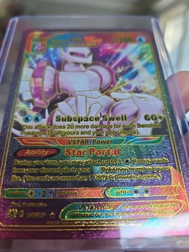 Origin Forme Palkia Vstar Rainbow Foil Fan Art Vinyl Collector Pokemon 208/189 - Picture 5 of 5