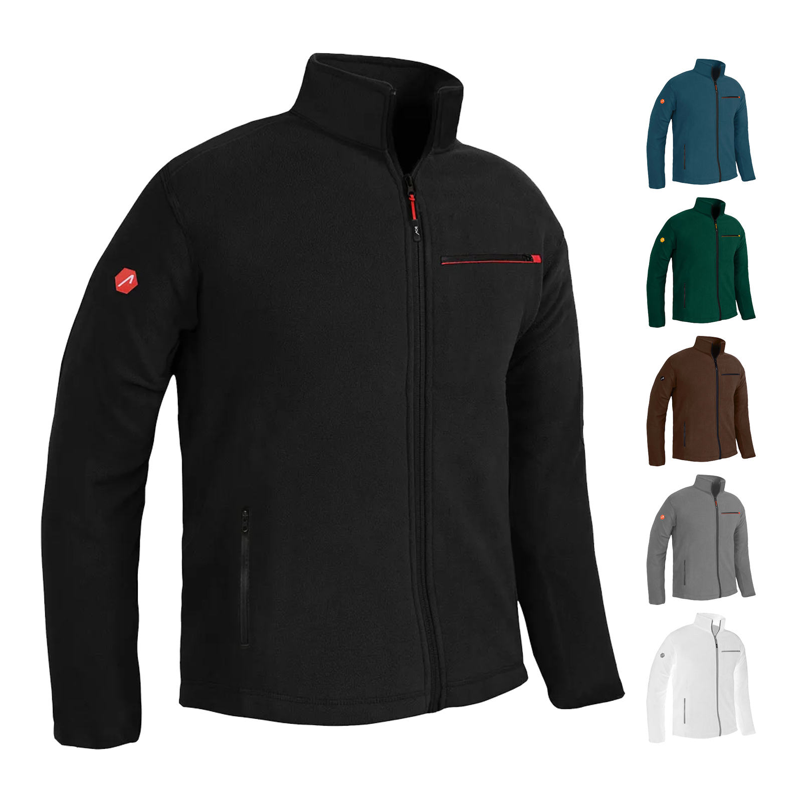 ACE Giacca Pile Uomo - Giacca Calda Outdoor Senza Cappuccio Uomo Zip