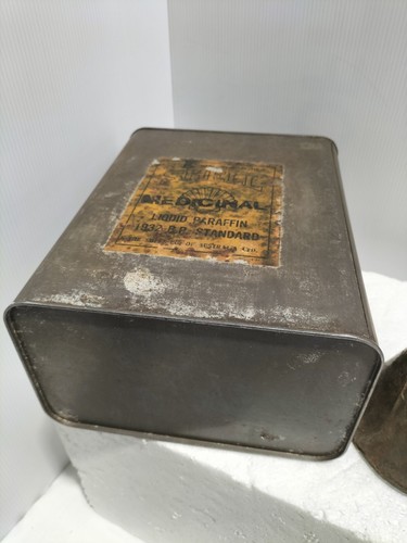 Scarce Vintage Shell Oil Tin Can Paraffin 1Gal & Old Shell Oil Funnel Spout -AF - Picture 10 of 15