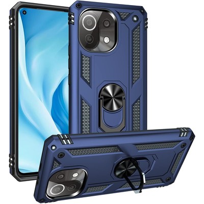 Handyhülle Schutzhülle Ringhalter Tasche für Xiaomi Mi 11 Lite 5G 4G NE schwarz