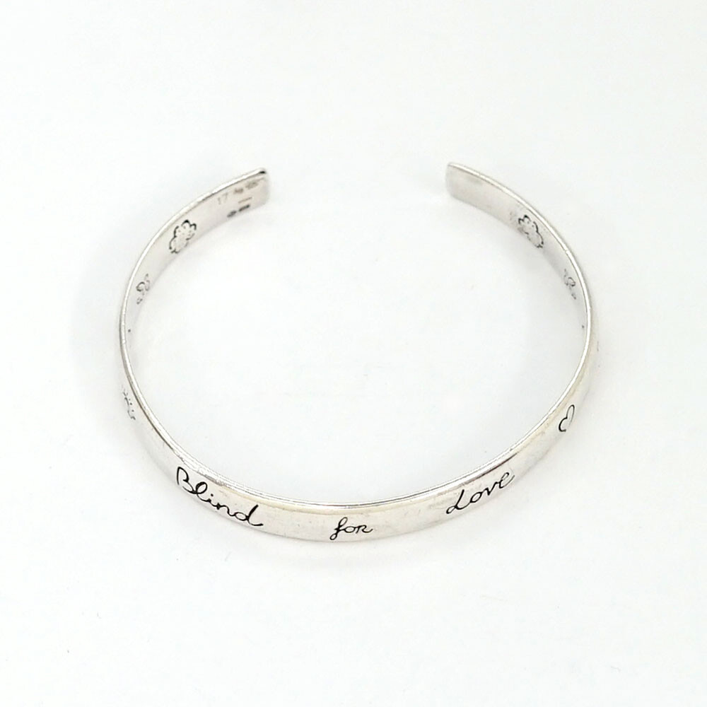 GUCCI G Logo BLIND FOR LOVE Cuff Bracelet 5.5