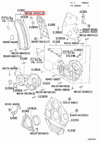 Genuine LandCruiser 80 75 70 78 Series 1HZ 1KZ 1PZ 1HD Timing Belt Cover Clip x3 - Picture 12 of 20