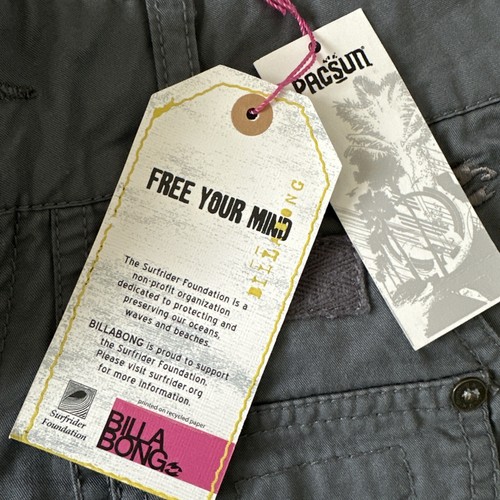 NWT BILLABONG Women’s Size 5 Grey Cargo Shorts PacSun Cuffed Twill Pockets - Picture 6 of 14