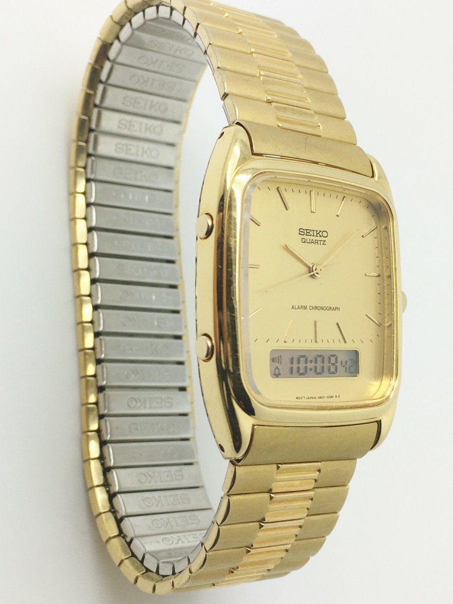 SEIKO MEN'S H601-5509 NOT-WORKING SAMPLE EXPANSION DIGITAL ANALOG