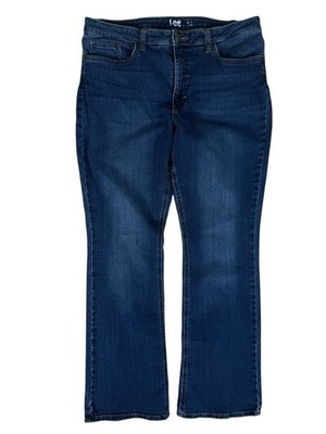 Lee Blue Dark Wash High-Rise Bootcut Denim Jeans Women's Size 16M