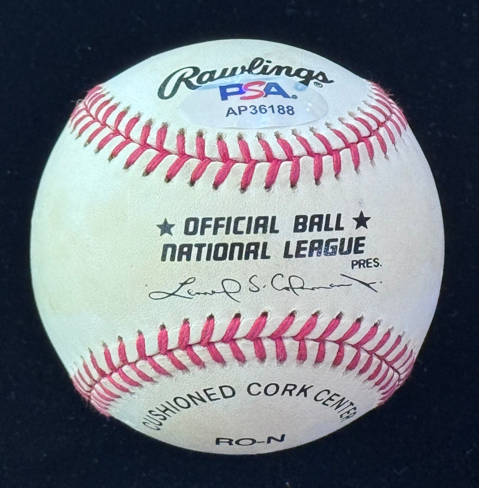 Signed Tom Cheney Baseball Autograph 21 K's Strikeouts MLB Record Auto Ball PSA view 2