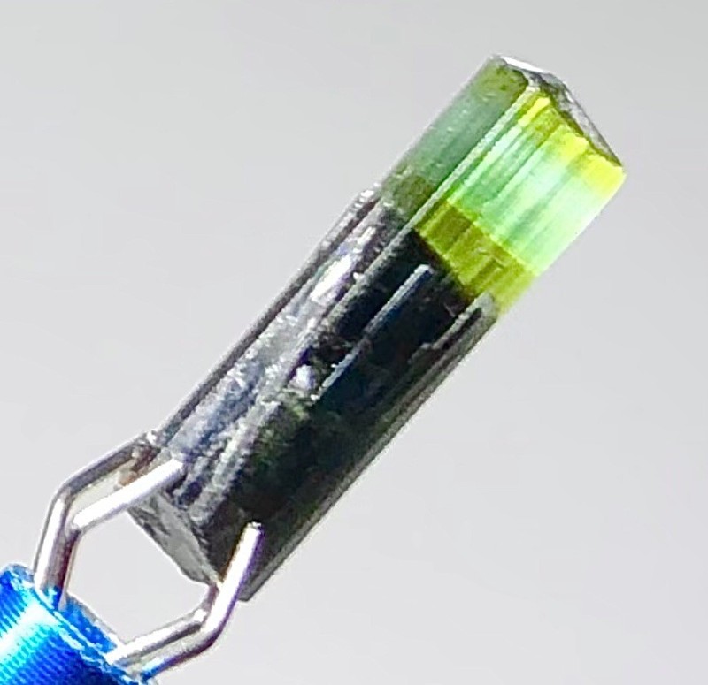 Natural Raw Green Blue Tip Tourmaline Crystal Rough Terminated Gemstone +gift