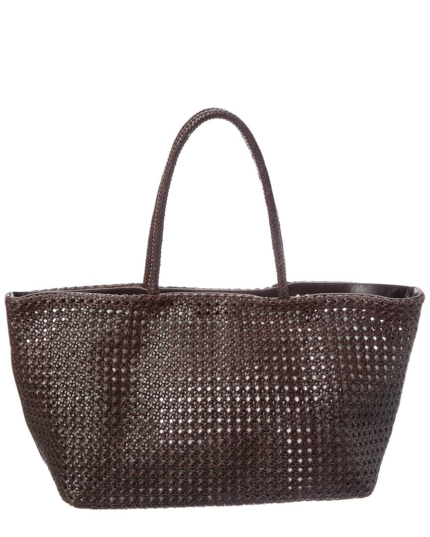 Madewell Large Leather Caning Tote Women's