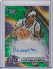 ANEESAH MORROW 2024-25 BOWMAN BEST U BASKETBALL GREEN MINI DIAMOND AUTO 62/99