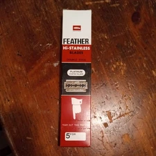 100 Feather Hi-Stainless Razor Blades Double Edge Shaving new made in Japan 