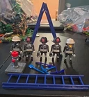 Vtg 1997  Playmobil Lot 5 Figures: Fire Fighters & Accessories