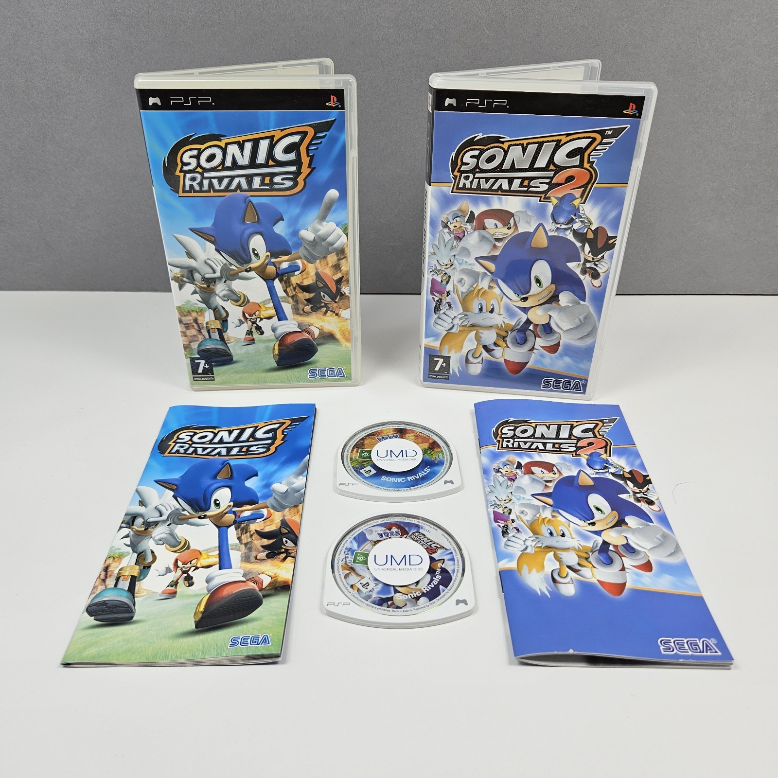 Sonic Rivals 1 & 2 PSP Games Bundle Complete with Manuals