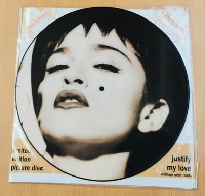 MADONNA 12'' Justify My Love UK 12 Vinyl PICTURE DISC 1990 w/ Insert + PVC MINT
