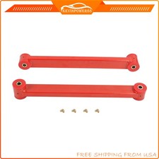 Pair Non-adjustable Rear Lower Control Arms Red For 2005-14 Ford Mustang 2-door
