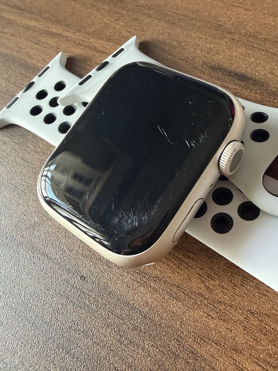 Apple Watch Series 7 Nike 45mm - GPS - Starlight - Platinum Sport