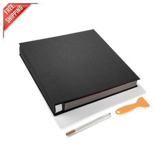 Large 13x12.8-Inch Photo Album - 120 Black Sticky Pages for Lasting Memories