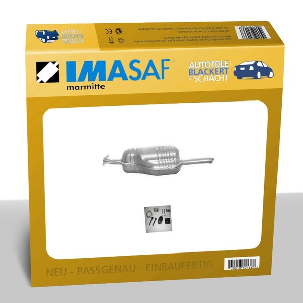 Imasaf Esd Auspuff Endtopf FüR Opel Astra G Stuf. Diesel 1.7/2.0 55-74KW Flansch-image