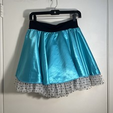Dansco Dance Competition Tutu Flare Skirt Sz XLC Child Girl Turquoise USA Made