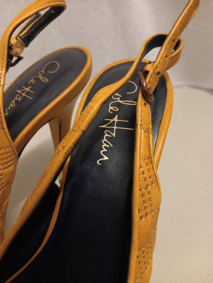 COLE HAAN STEPHANIE PEEP TOE HEELS SLING BACK SANDALS SIZE 7 EU 40 RRP £149.00 - Image 4 of 4