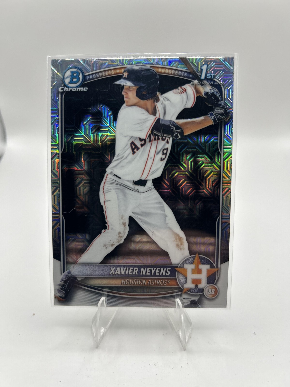 2025 Bowman Draft #BDC-2 Xavier Neyens Chrome Mojo Refractor Houston Astros