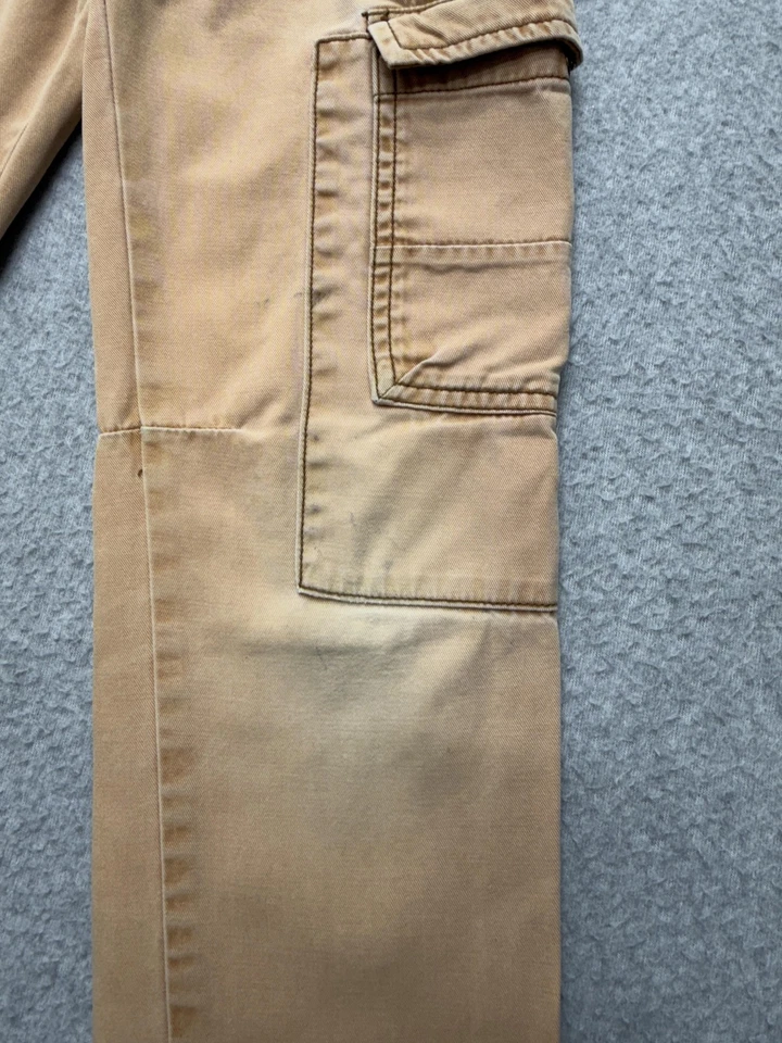 Pantalones cargo Mini Boden niños 9 años caqui tostado 100 % algodón bolsillos cintura ajustable Foto 2 de 4