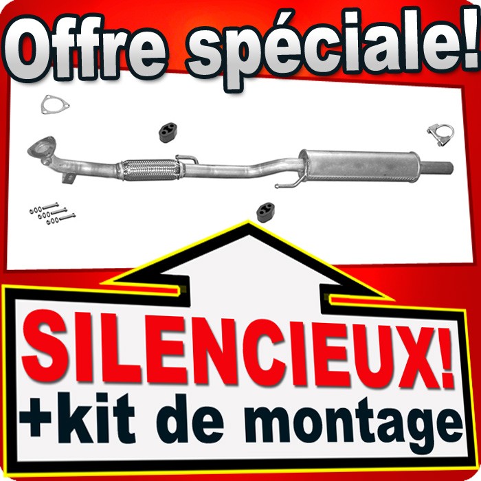Silencieux avant pour Seat Toledo IV et Skoda Rapid 1.2 75ch en acier