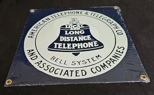 AT&T BELL SYSTEM Telephone Porcelain 8"x8" Ande Rooney Partially Sealed USA Made - Picture 2 of 6