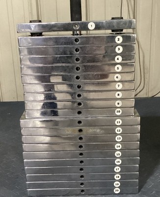 Weight Stack 250lbs “Chrome” (Vintage) | eBay