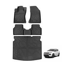 Floor Mats for Jeep Compass 2017-2025, All Weather TPE Protection Floor Liner...
