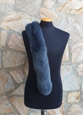 Fox Trim For Hood, Blue Fox Collar,Detachable Hood Trim,Luxury Fur Accessory