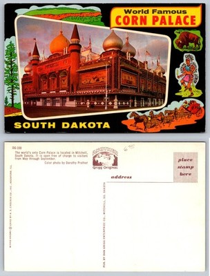 World Famous Corn Palace Mitchell South Dakota Mirro-Krome Postcard 1963