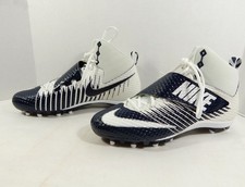 2016 Utah State Aggies Nike Lunarbeast Pro TD CF White/Navy Football Cleats 14.5