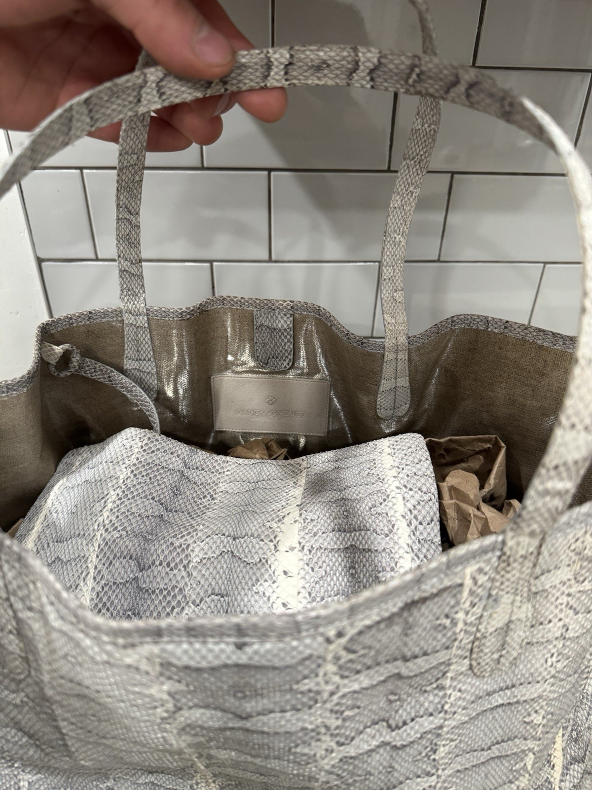 NANCY GONZALEZ Erica Gray Python & Crocodile Larg… - image 7