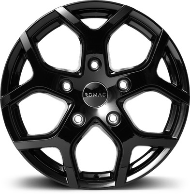 ROMAC COBRA 16x6,5 ET50 5x120 GLOSS BLACK (Last 950kg) RMCOB F6614GB - 4er SET