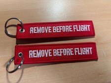 Remove Before Flight Schl&uuml;sselanh&auml;nger 2 St&uuml;ck Rot Flugzeug Aviation Gift