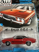 Auto World 1:64 1974 Bright Red Dodge Challenger Rallye Release 4 Version B