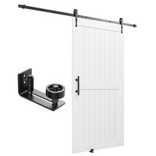 Sliding Barn Door with Hardware Kit 42 x 84 inch MDF Panel PVC Surface