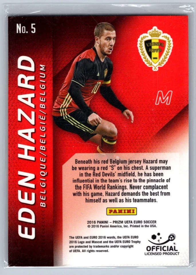 2016 Panini Prizm Eden Hazard Pride Of Europe #5🔥 - Image 2 of 2