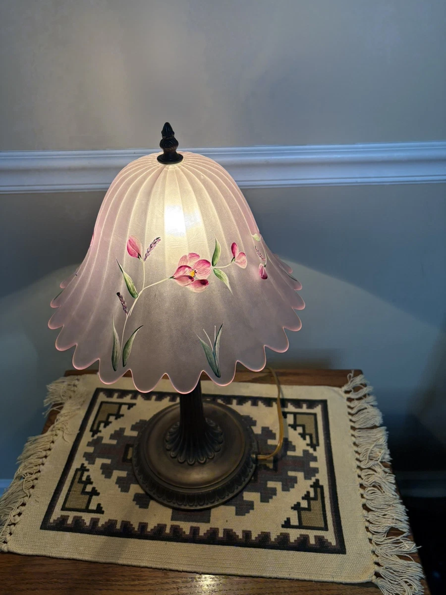 美☆フェントン アンバーリーナ ラッフルシェードランプ Antique Fenton Lamp for sale | eBay